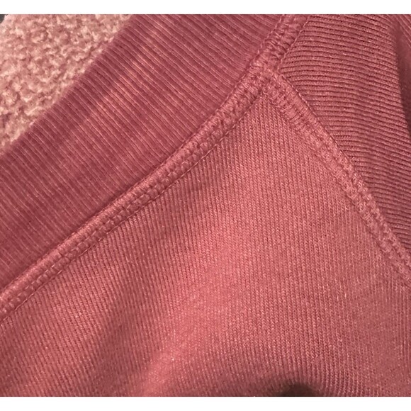 Wildfox Women's XS Venice Beach Pullover Cropped Sweatshirt Oversized Plum - Picture 9 of 11